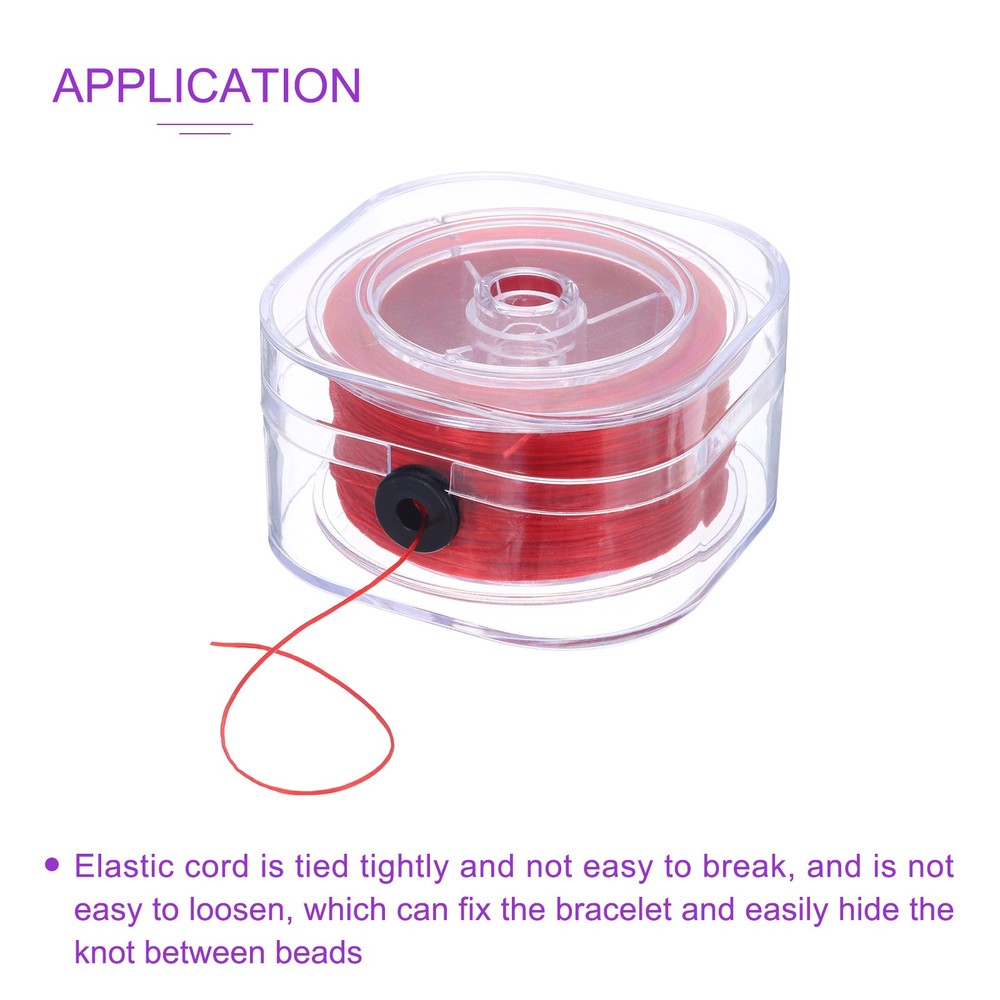 Elastic String for Bracelets,0.8mm Wine Red Stretch Bead Cord Strings ,82m