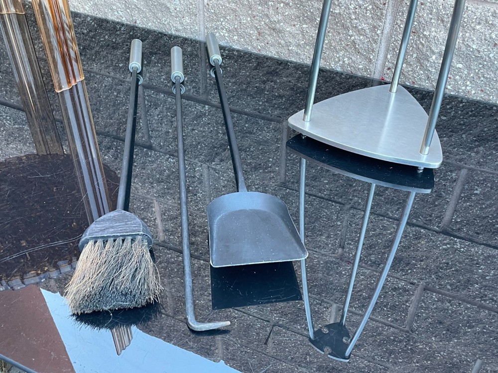 Danish Fireplace Fire Tools Set George Nelson Era Mid Century Modern