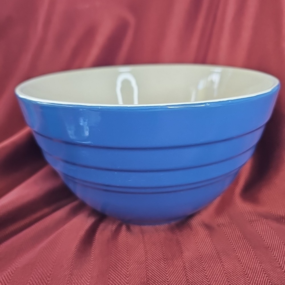 Denmark Tools for Cooks 1.5 Qt Stoneware Mixing/serving Bowl, Blue & White