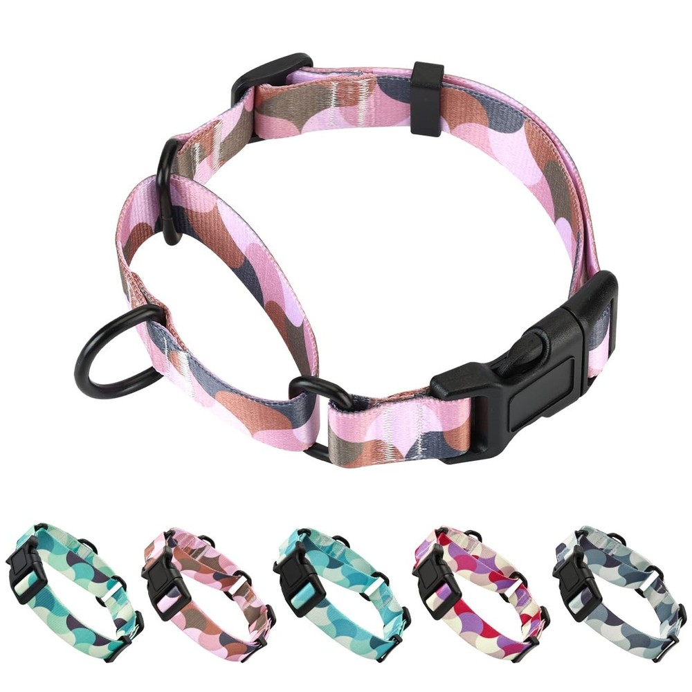 Martingale Dog Collars,Adjustable Soft Nylon Quick Release Buckle,No Pull Tra...