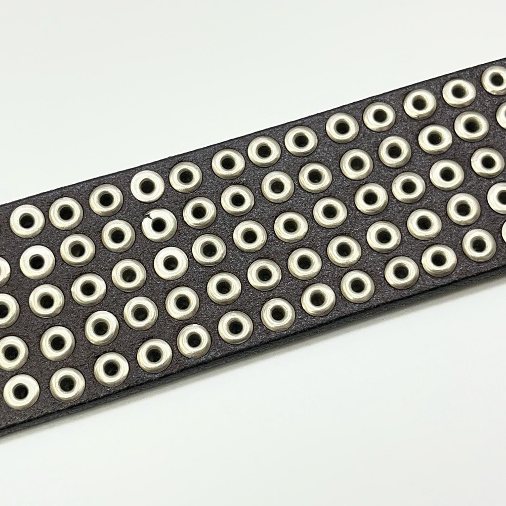 Htc 5 Row Pyramid Studs Belt Brown Size 36