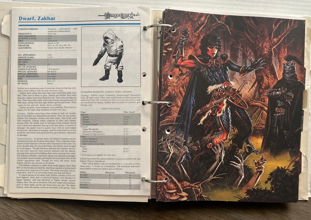 Monstrous Compendium Volume Two - AD&D 3-Ring Binder MC2