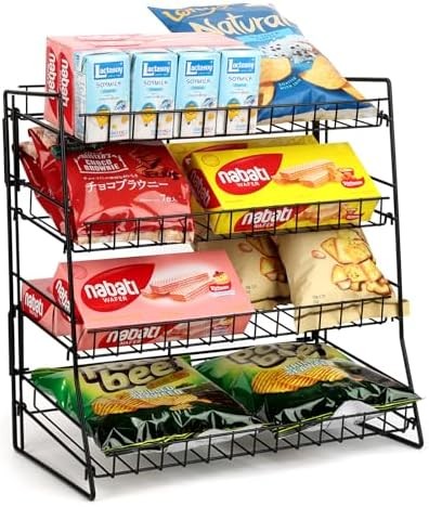 Metal Candy Display Rack Snack Organizer Stand for Countertop