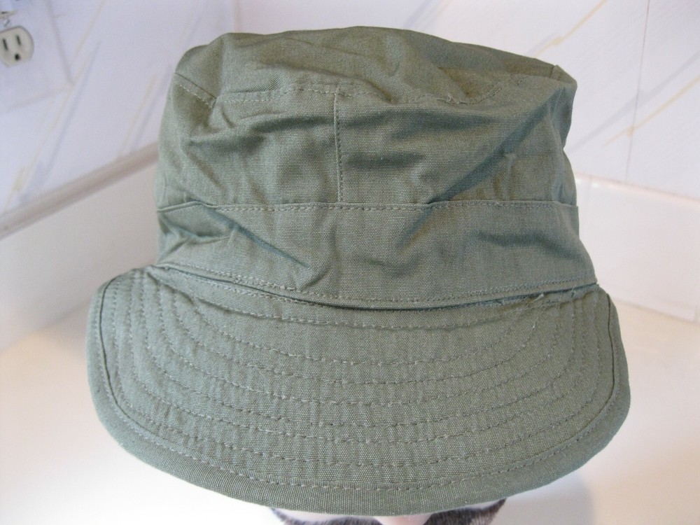 Original US OD Sateen M-1951 Field Hat with Pull Down Flap Size 7