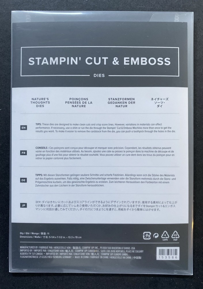 Stampin’ Cut & Emboss Natures Thoughts Dies