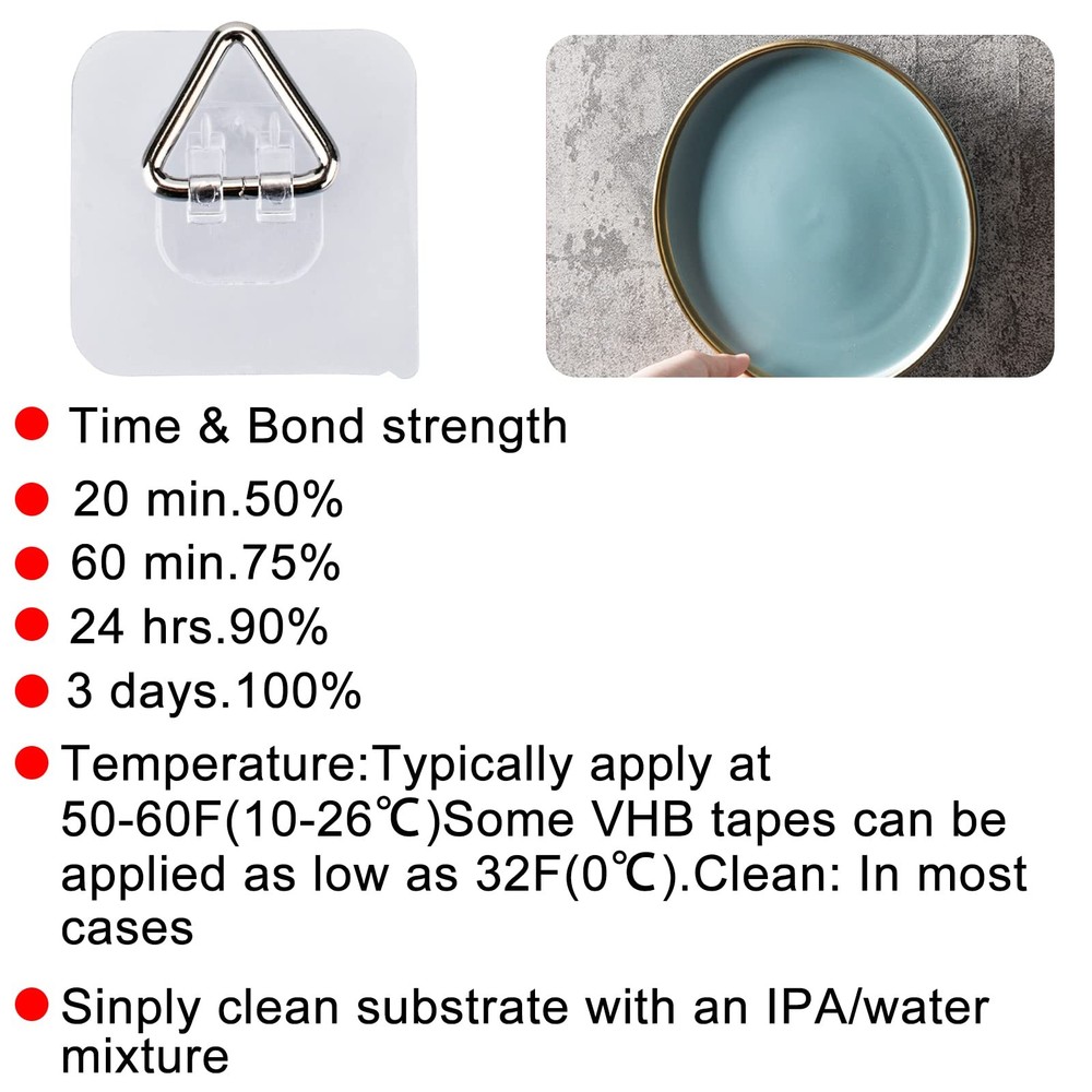 AccEncyc Wall Hangers 20 Pack - Vertical Plate Holders, Medium, Clear