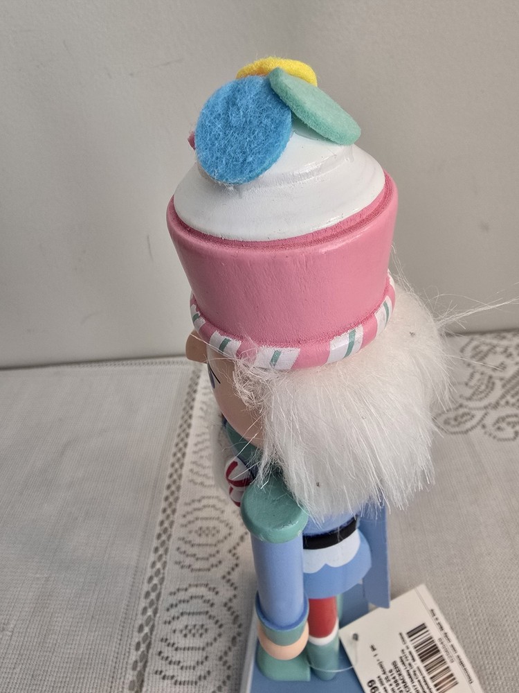 NWT! MULTICOLOR WOOD NUTCRACKER 10" TALL HOBBY LOBBY