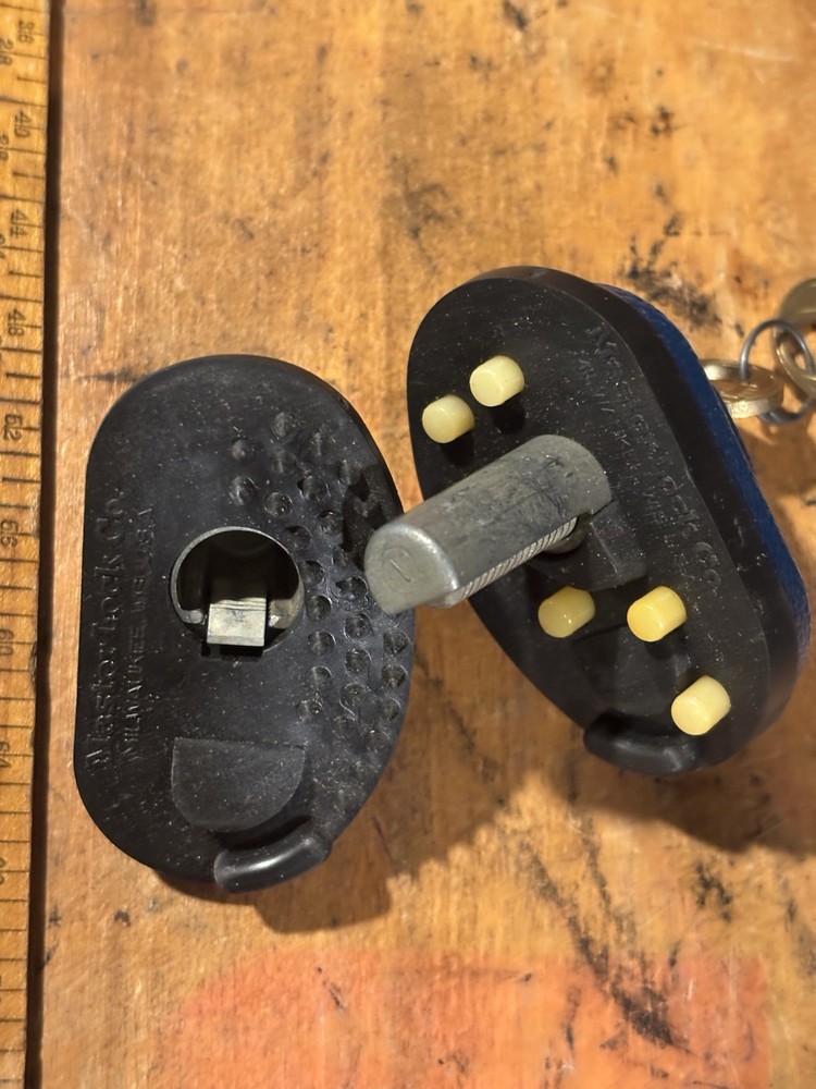 master lock gun lock blue used