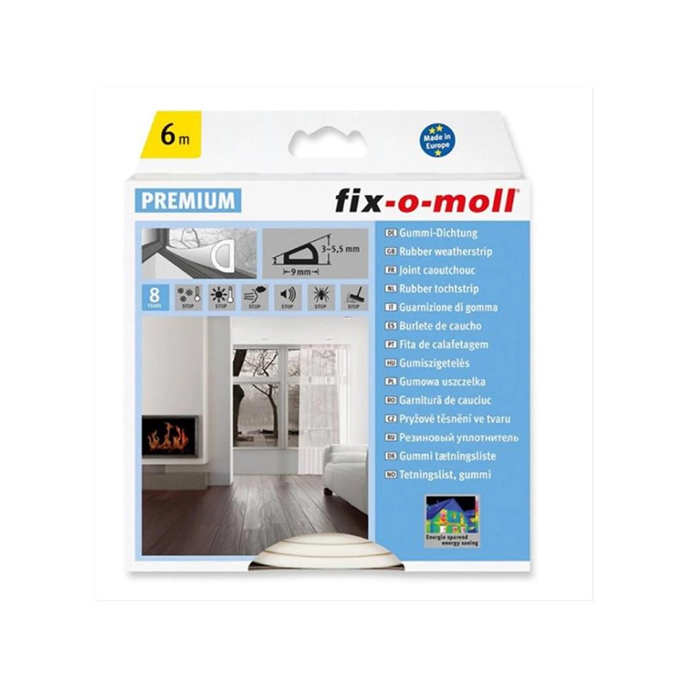 Fix-o-minor Draught Excluder Strip D Profile 6m