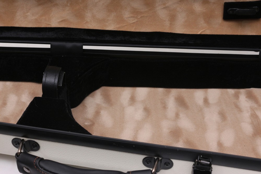 Hard Shell Violin Case 4/4 Full Size Violin Box white Violin Case with Strap bow