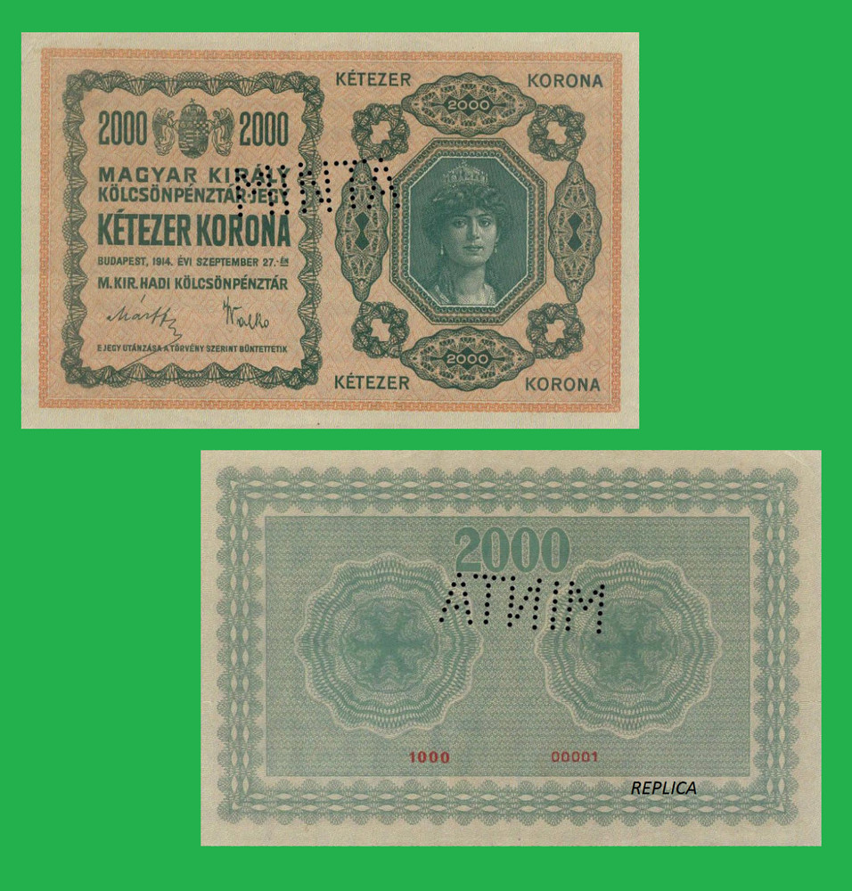 HUNGARY 2000 KORONA 1914  *  Copy