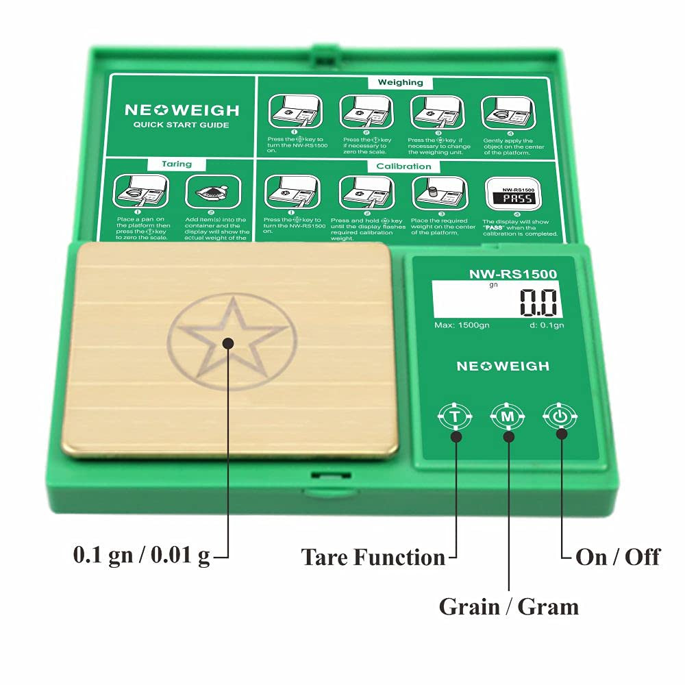 Reloading Scale, Powder Scale for Reloading, 1500 Grains X 0.1 Gn,Digital Powder