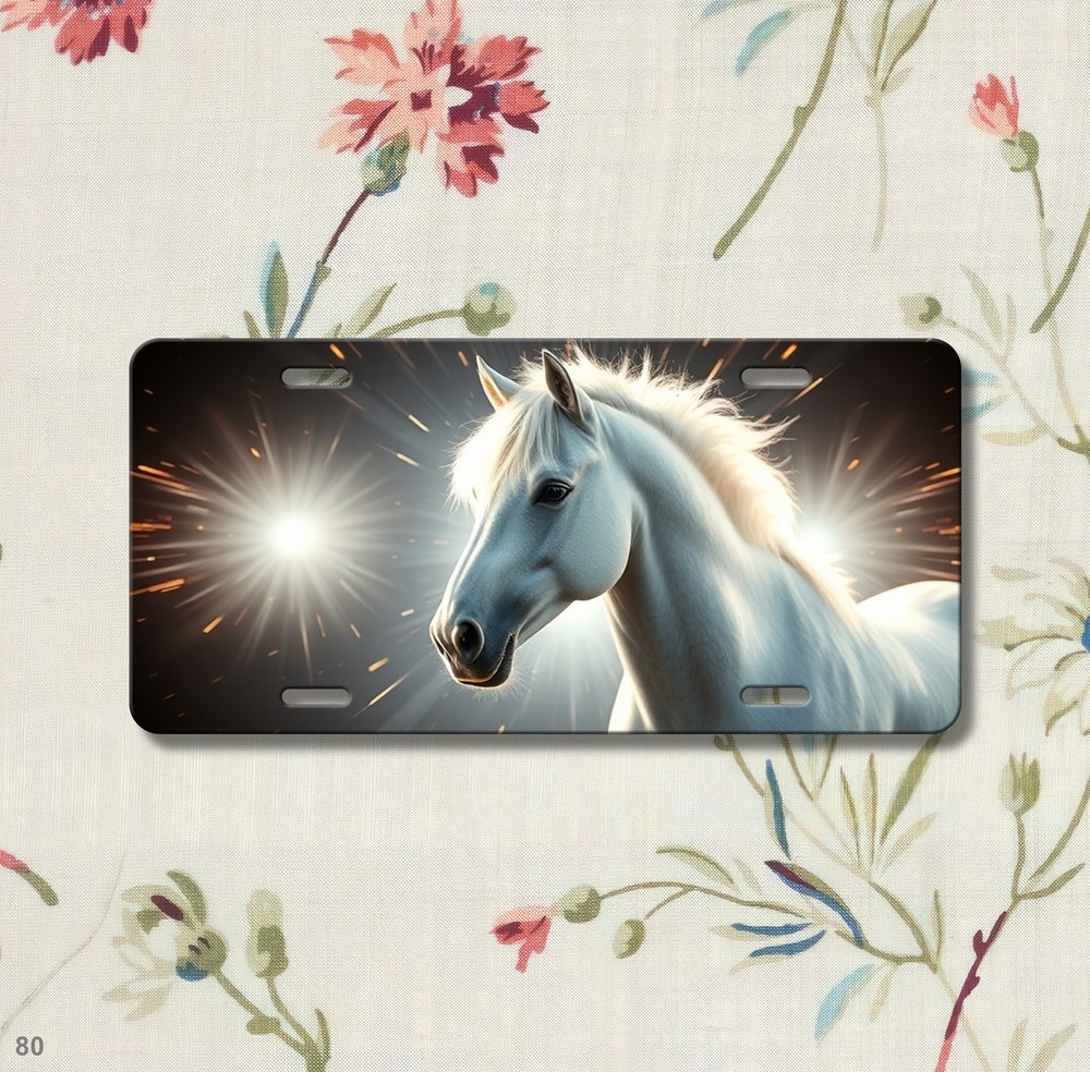 Mustang Horse License Plate Name Personalization Available Galloping Horse Graph