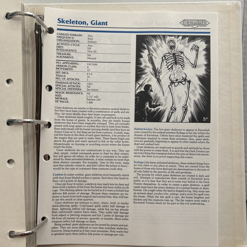 Monstrous Compendium Volume Two - AD&D 3-Ring Binder MC2