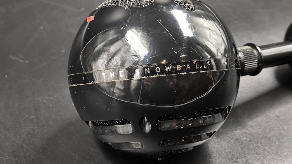 Blue Snowball USB Microphone Used Working Black