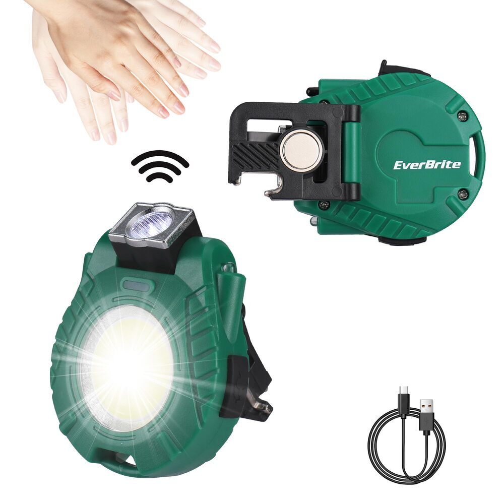 EverBrite Rechargeable COB Keychain Work Light Magnetic Flashlight 6 Light Modes