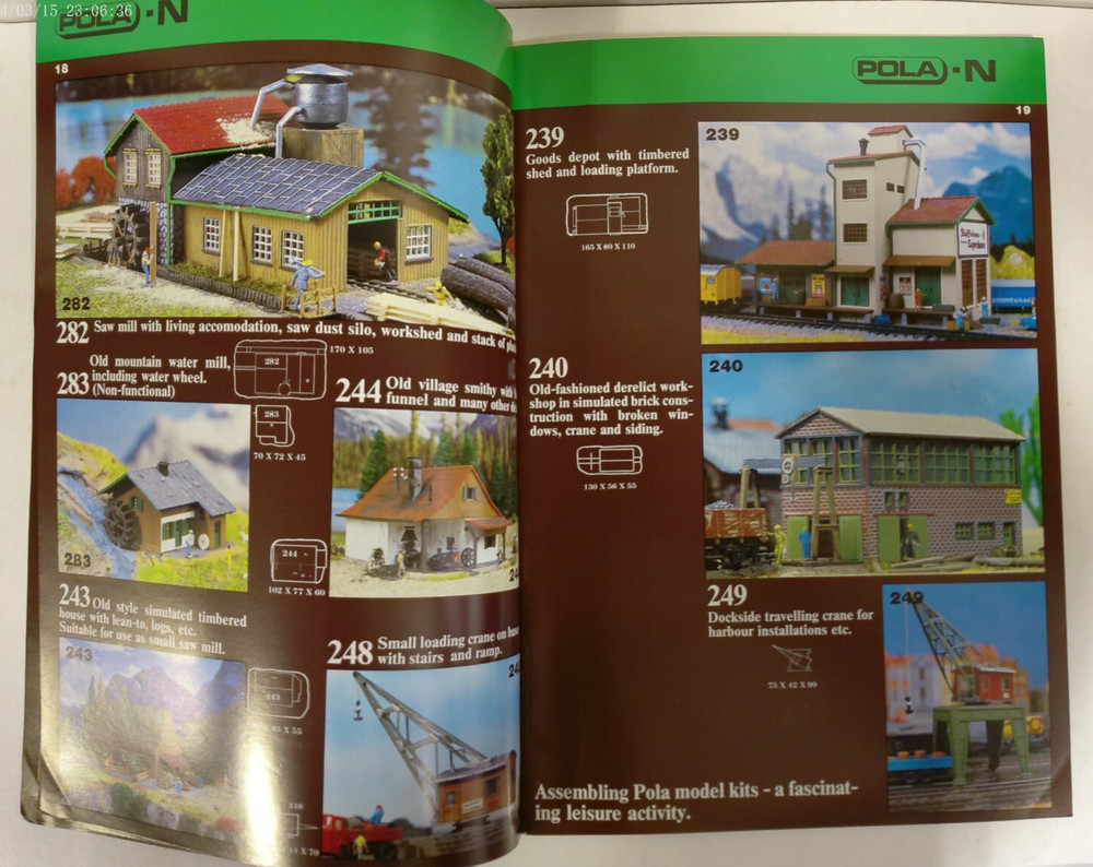 POLA 1982 Model Construction Kits HO-N Catalog