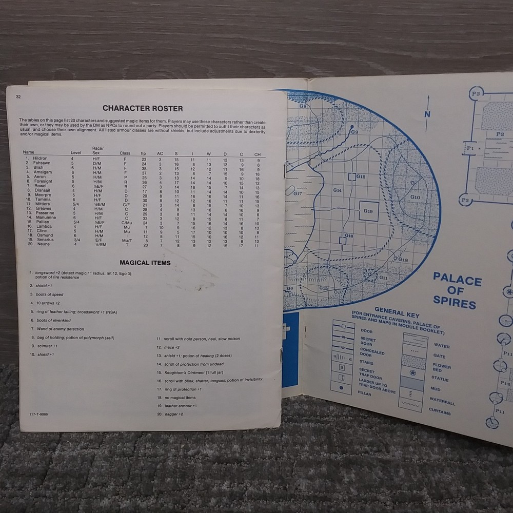 1983 Advanced Dungeons & Dragons Dungeon Module UK1 Beyond The Crystal Cave