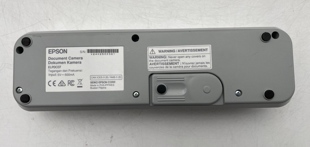 Epson ELPDC07 Document Camera 1080p USB Visual Presenter