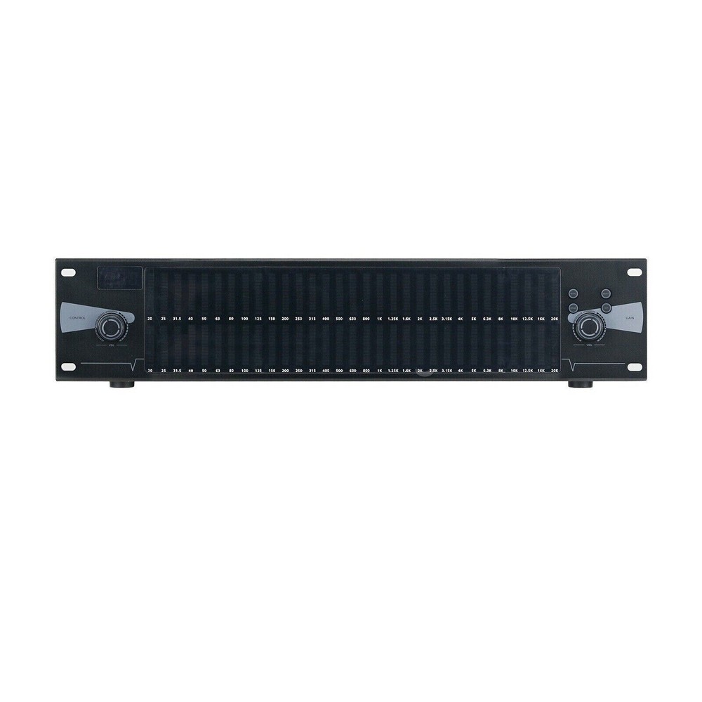 220V Graphic Equalizer Digital Equalizer Dual 31-Band Spectrum Display for Stage