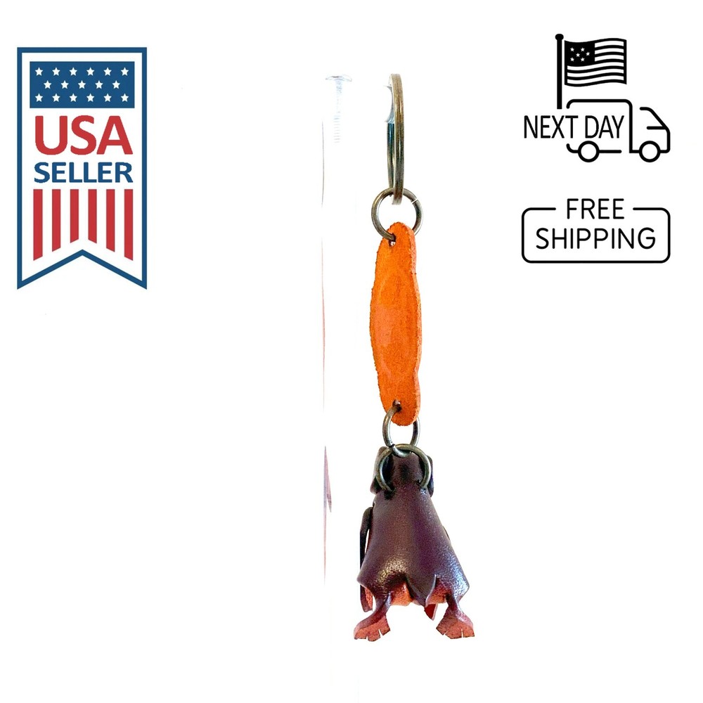 Penguin Handmade Leather Keyring