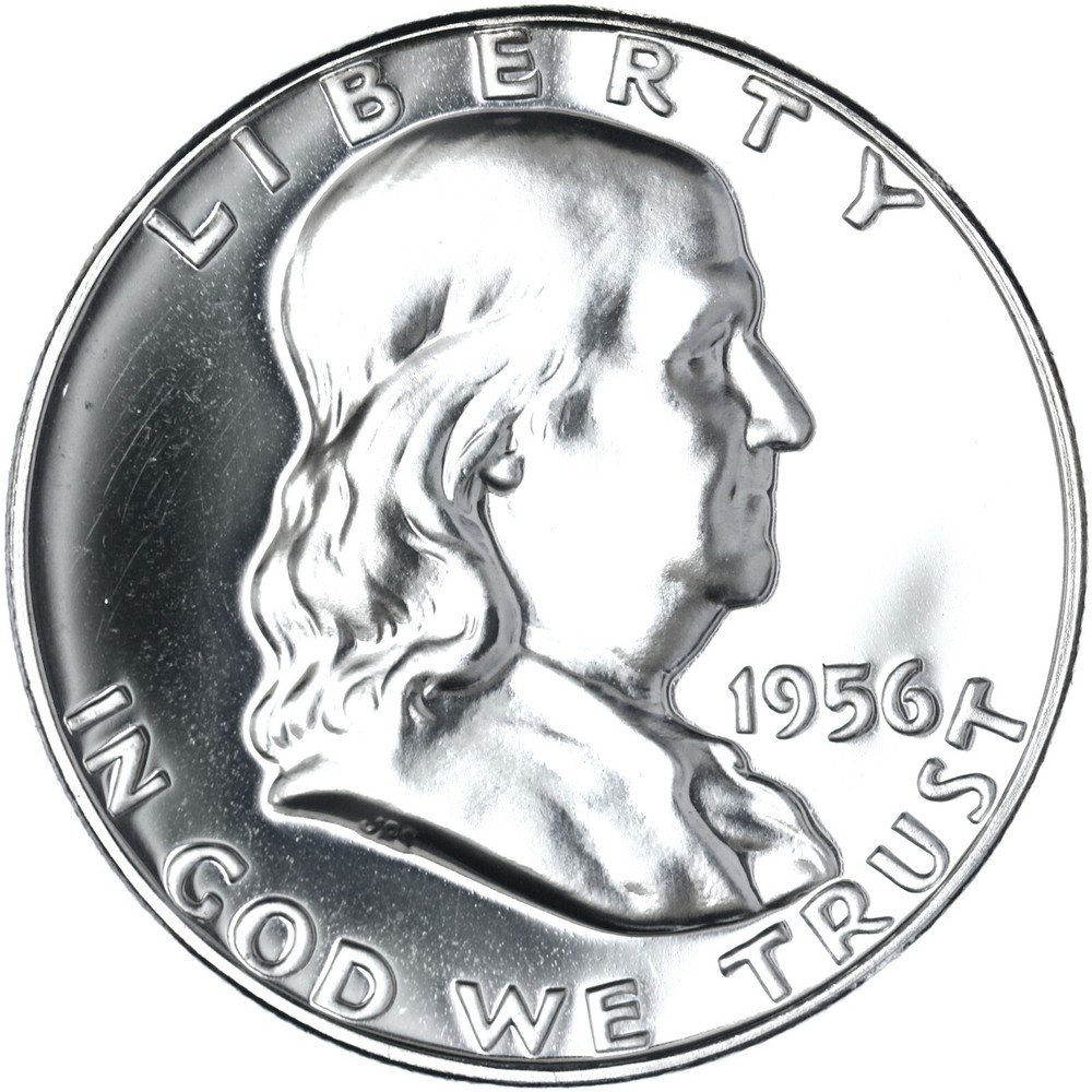 1956 (P) Franklin Half Dollar Type 2 Gem Proof 90% Silver