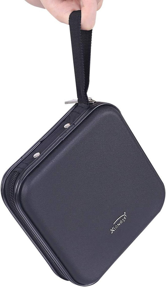 32 Capacity CD/DVD Wallet Hard Shell Case Portable Disk Storage for Car Black