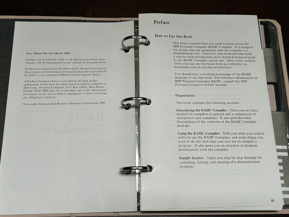 Vintage IBM PC BASIC Compiler (by Microsoft) Item# 6024003 - Disks and Manual