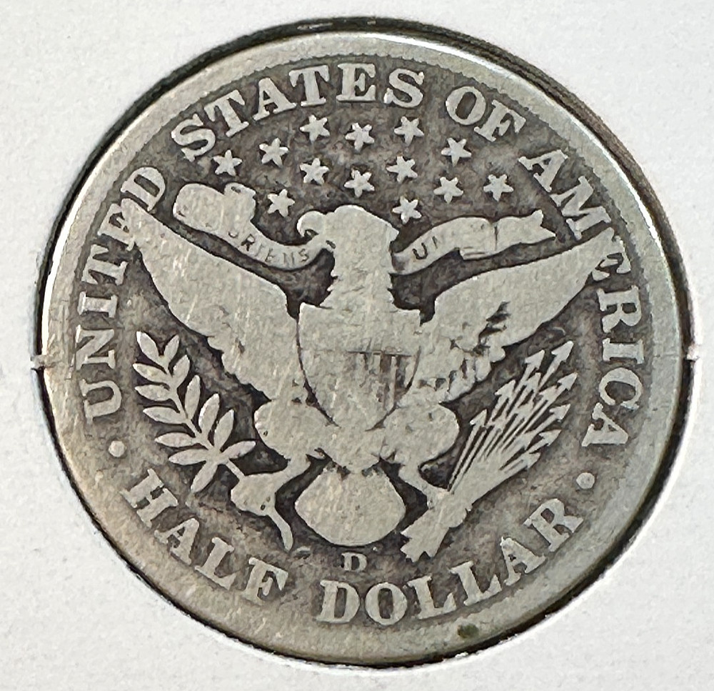 1908-D Barber Half Dollar Nice Original G+ CHRC