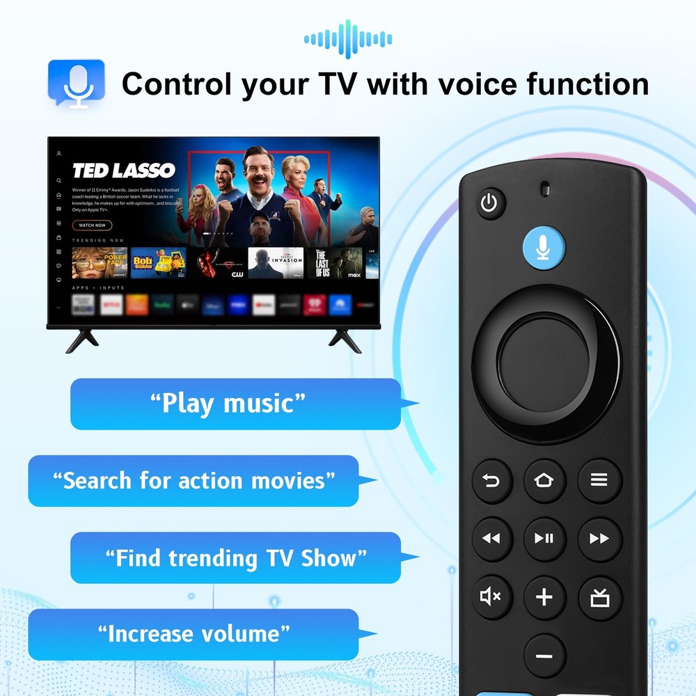 Firestick Remote Control Replacement Voice Controller Green Hulu Button Smart