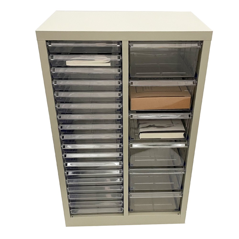 24 Drawer Filing Cabinet Office Document Paper Storage File Container