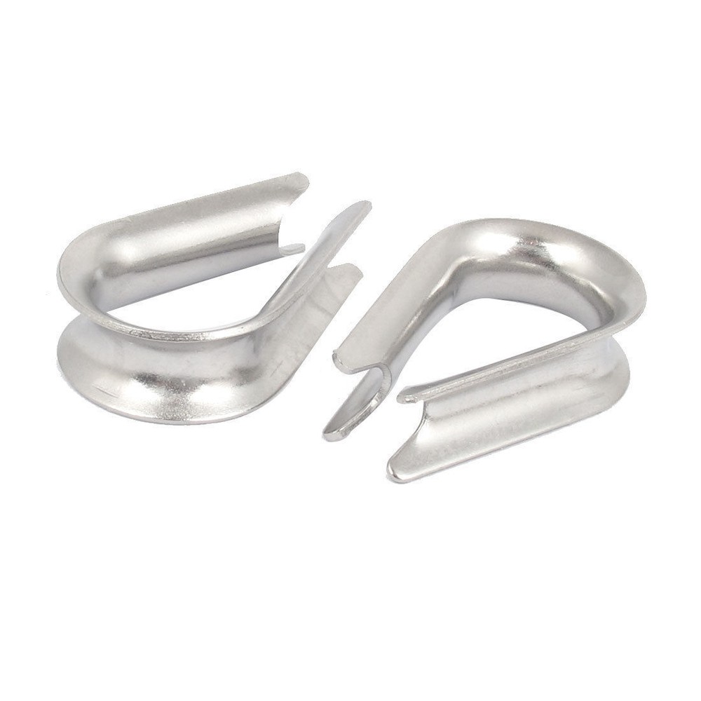 100 ea Galvanized Wire Rope Thimbles, Standard Duty 1/8"