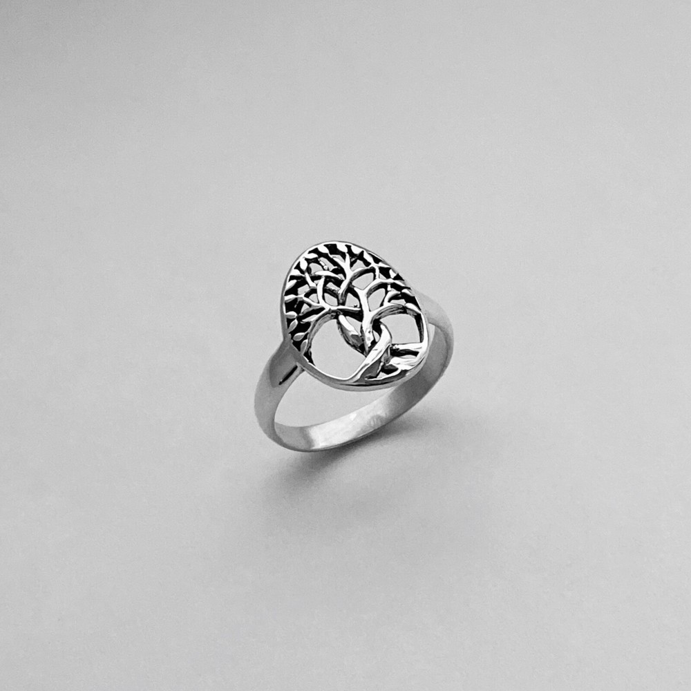 Sterling Silver Medium Tree of Life Ring, Fortune Ring, Silver Rings, Leaf Ring