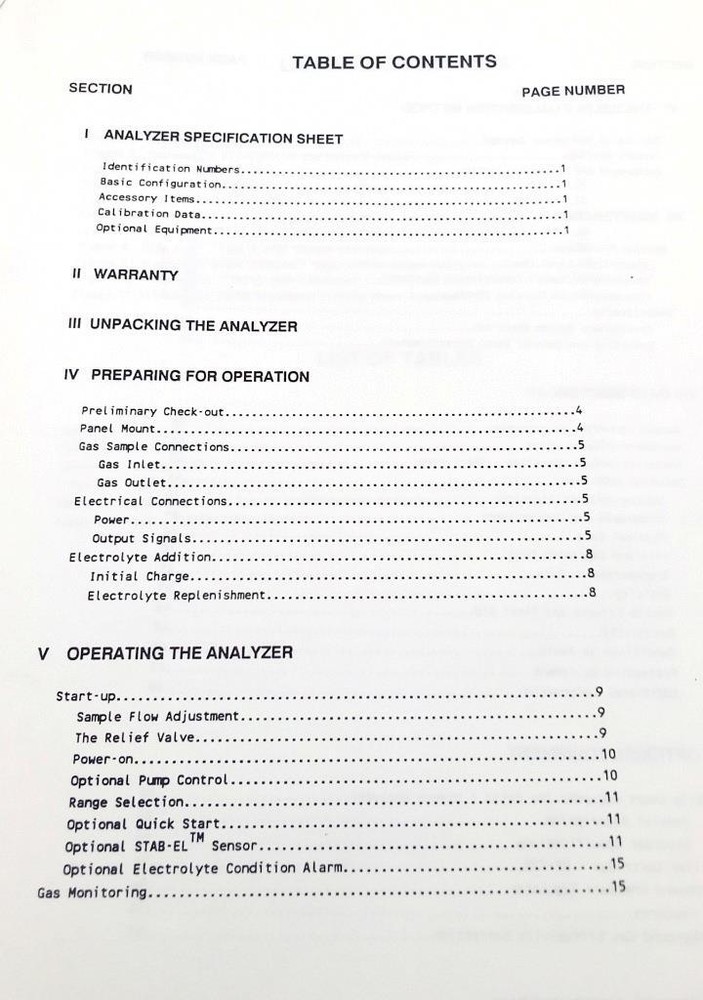 Delta F Type A Plus Oxygen Analyzer Instruction Manual