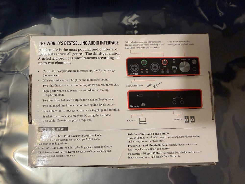 Focusrite Scarlett 2i2 3rd Gen 2X2 USB Audio Interface