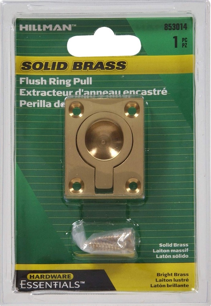 Hardware Essentials Ring Pull Bright Brass