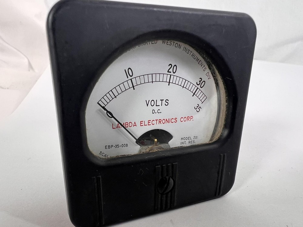 Vintage Lambda Weston 0-35V DC Voltmeter Panel Meter Model 201 EBP-35-008