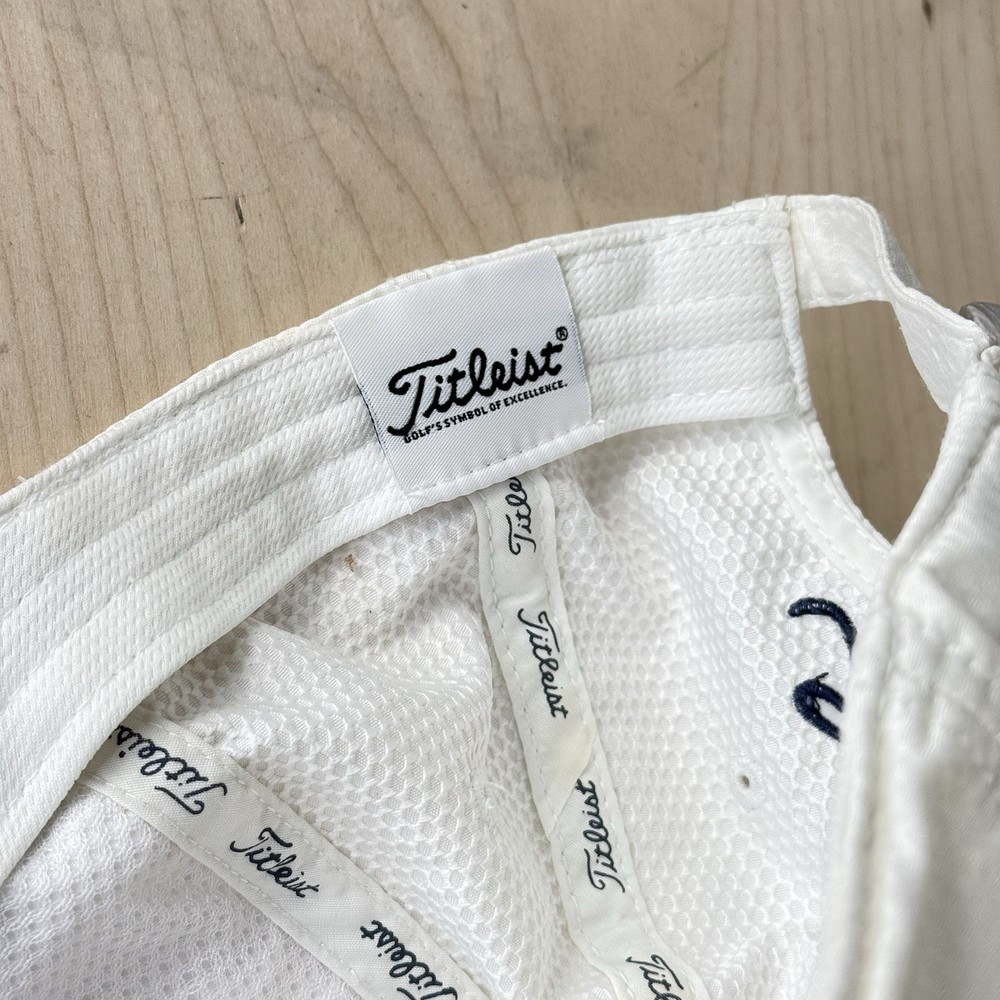 Titleist Golf Cap - White w/ Blue Embroidered Logo - Adjustable
