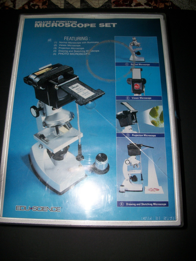 Vintage Edu-Science 5 way Microscope Education Kit