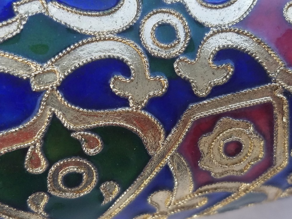 CHINESE BRASS ENAMEL VASE