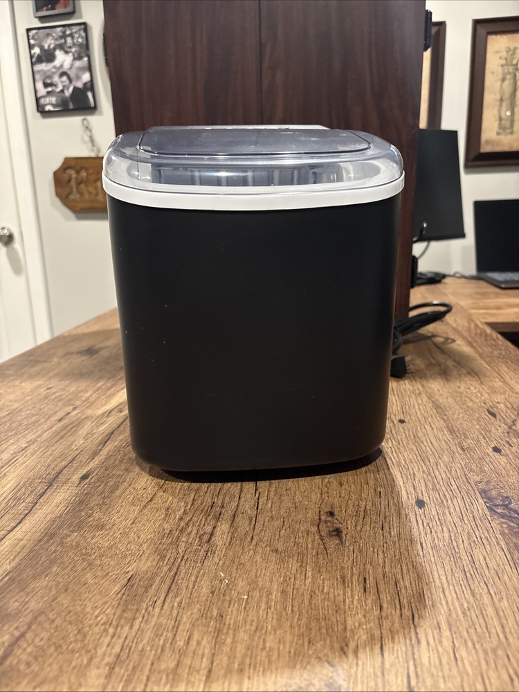 Cowsar HZB-12/H Compact Portable Top Load Ice Maker Black Ice Machine