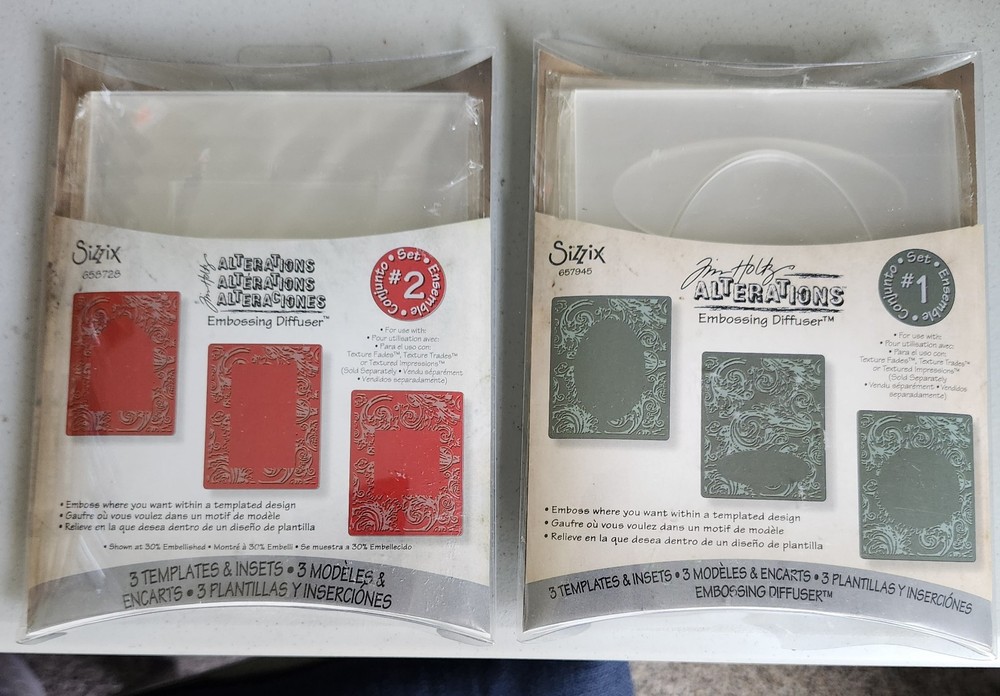 Tim Holtz Sizzix Embossing Diffuser Oval 1 Oval 2 Circle, Arch Rectangle Square