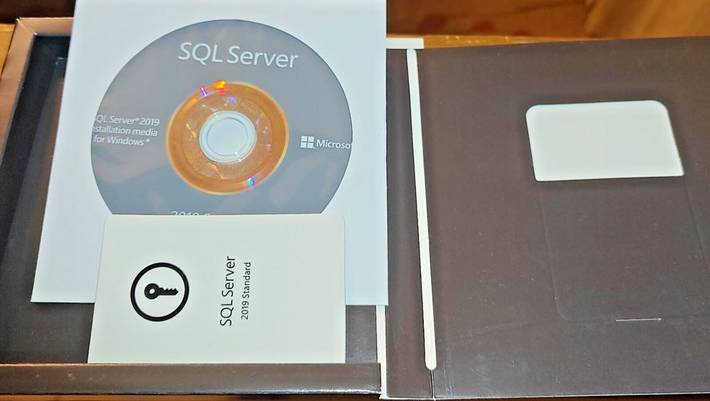 SQL Server 2019 Standard - 16 Core Full Box License, 10 User CALs (New Sealed)