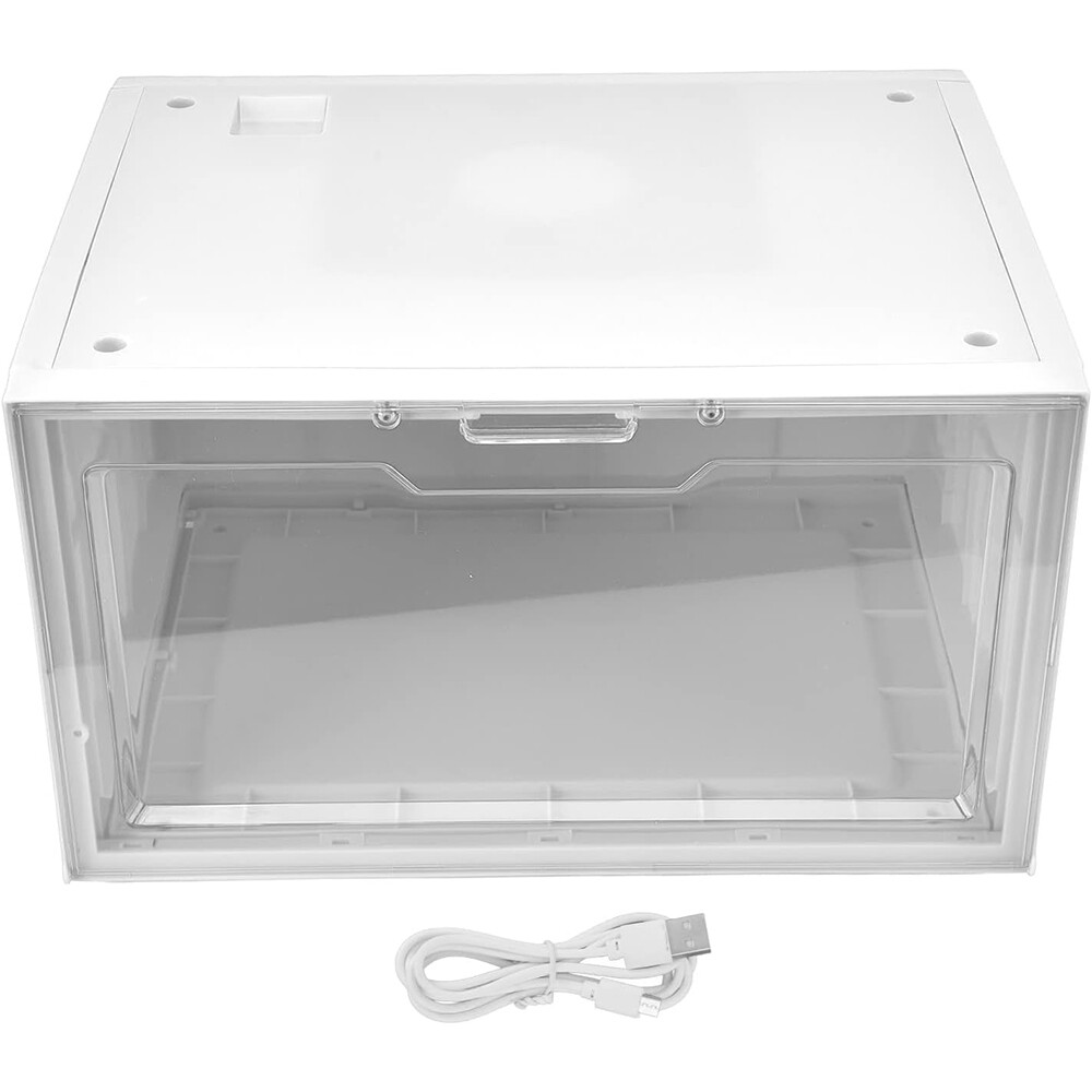 LED Shoe Box Stackable Light Up Sneaker Display Collection Storage Organizer XL