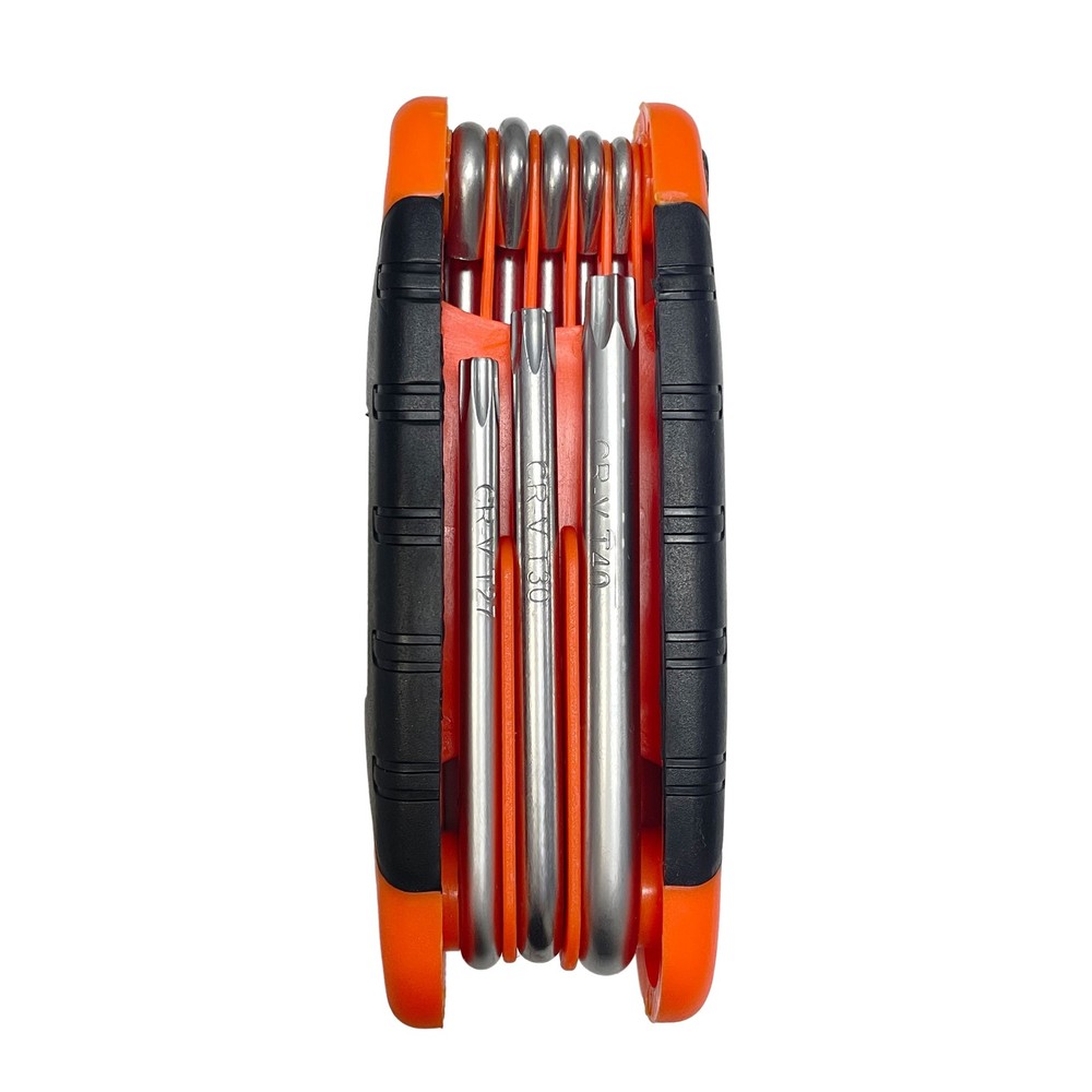 8pc Folding Locking Torx Hex Key Allen Wrench Driver Set Tamper Resistant