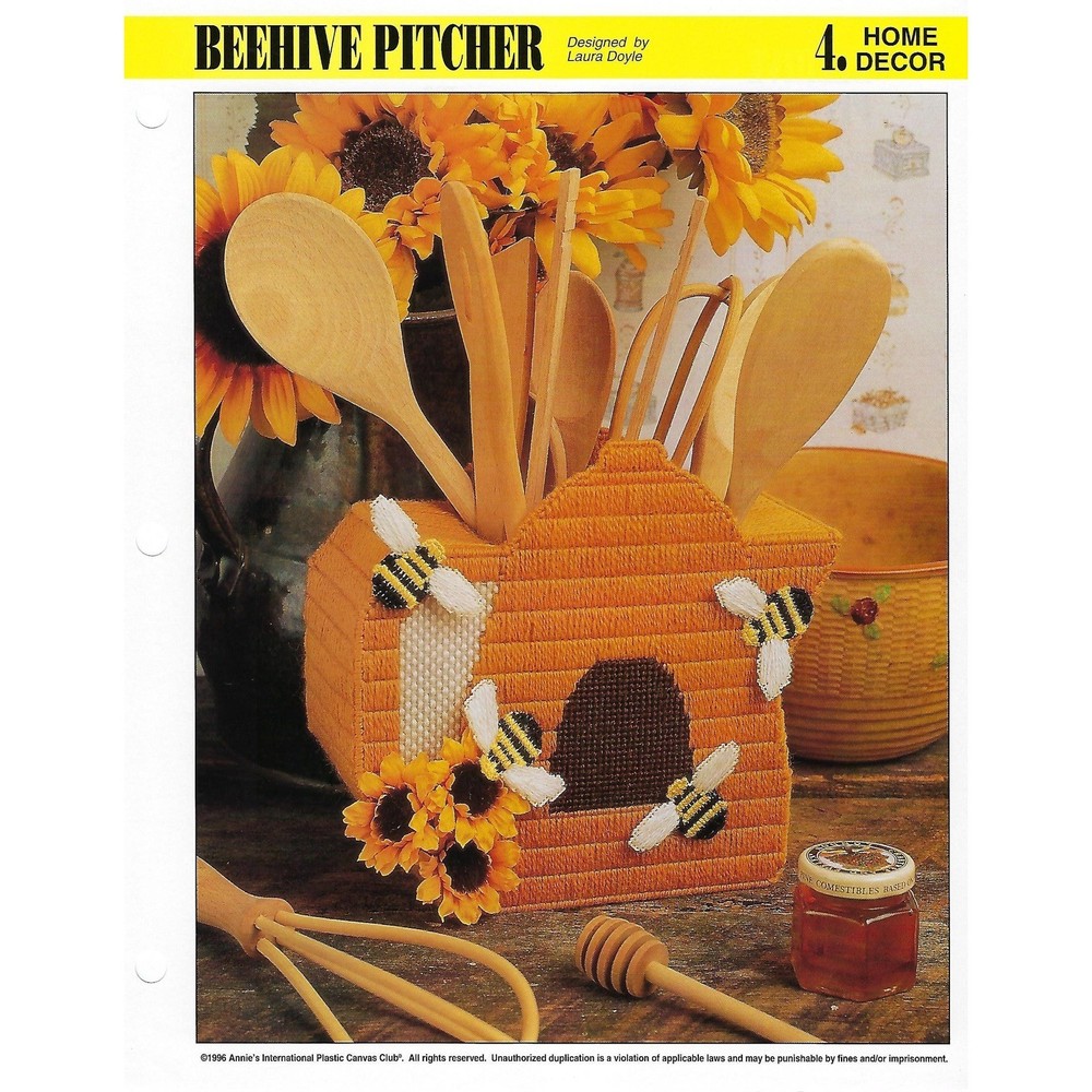Beehive Pitcher Plastic Canvas Pattern Annie's International Pattern Club