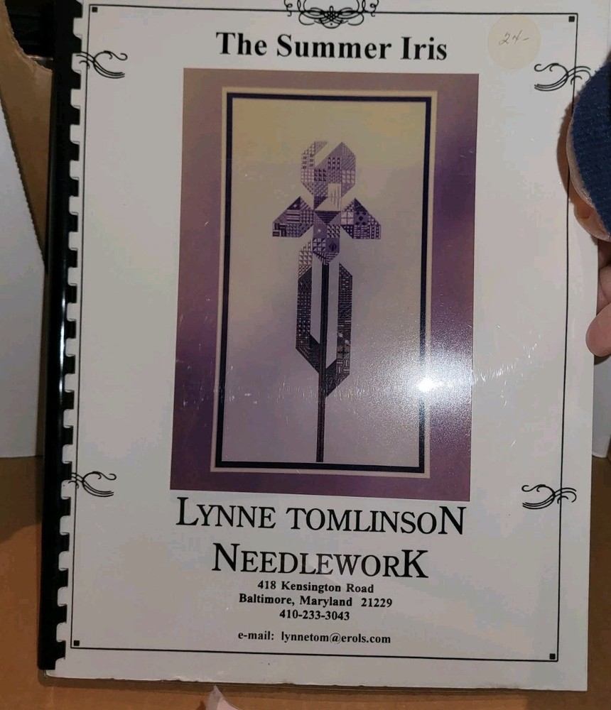Lynne Tomlinson The Summer Iris Needlepoint Pattern Chart Graph Book