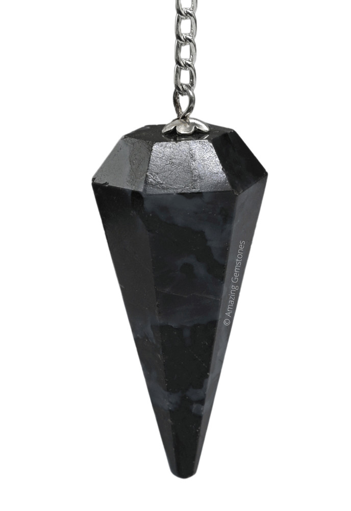 Indigo Gabbro Dowsing Crystal Pendulum
