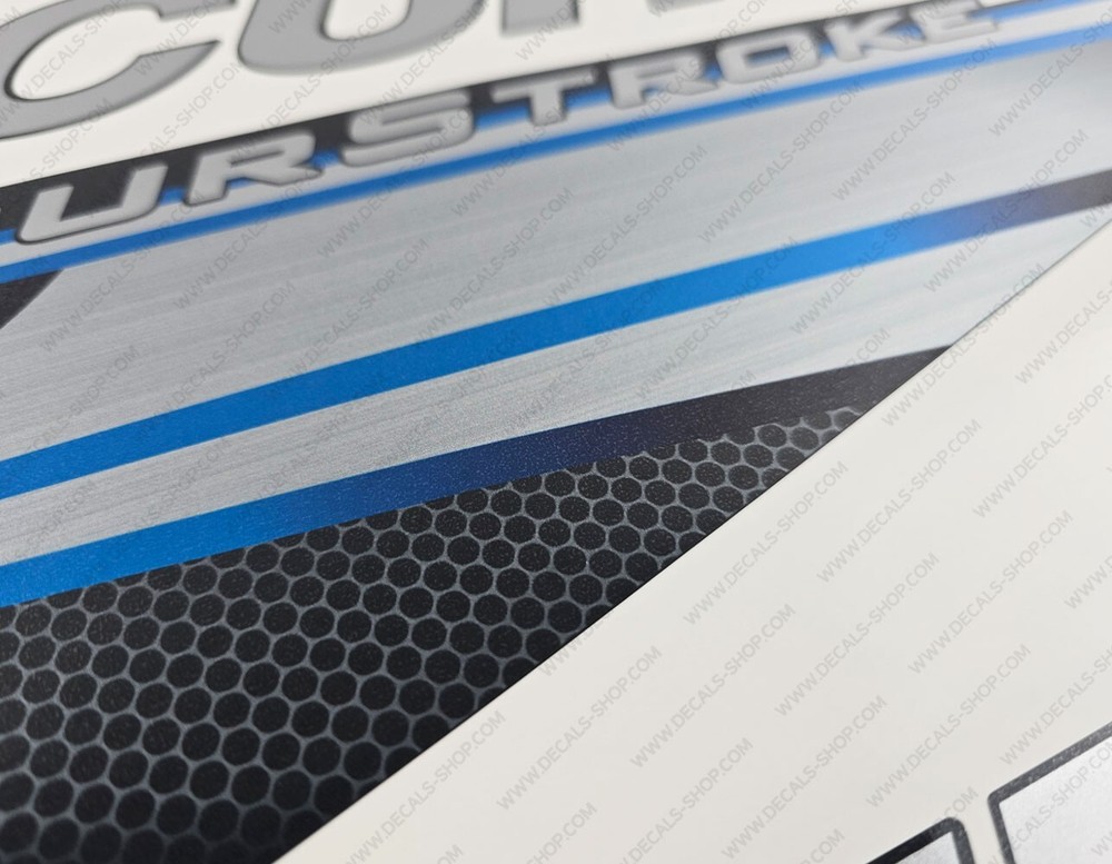 Mercury 60 hp Four Stroke 2013-2017 BLUE outboard engine decals sticker