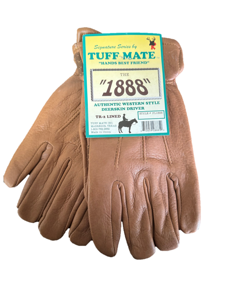 WESTERN STYLE DEERSKIN DRIVER, THE "1888", LINED, XL